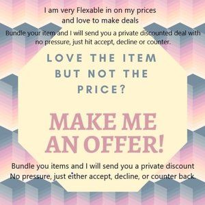 Make me an offer,  im flexible.